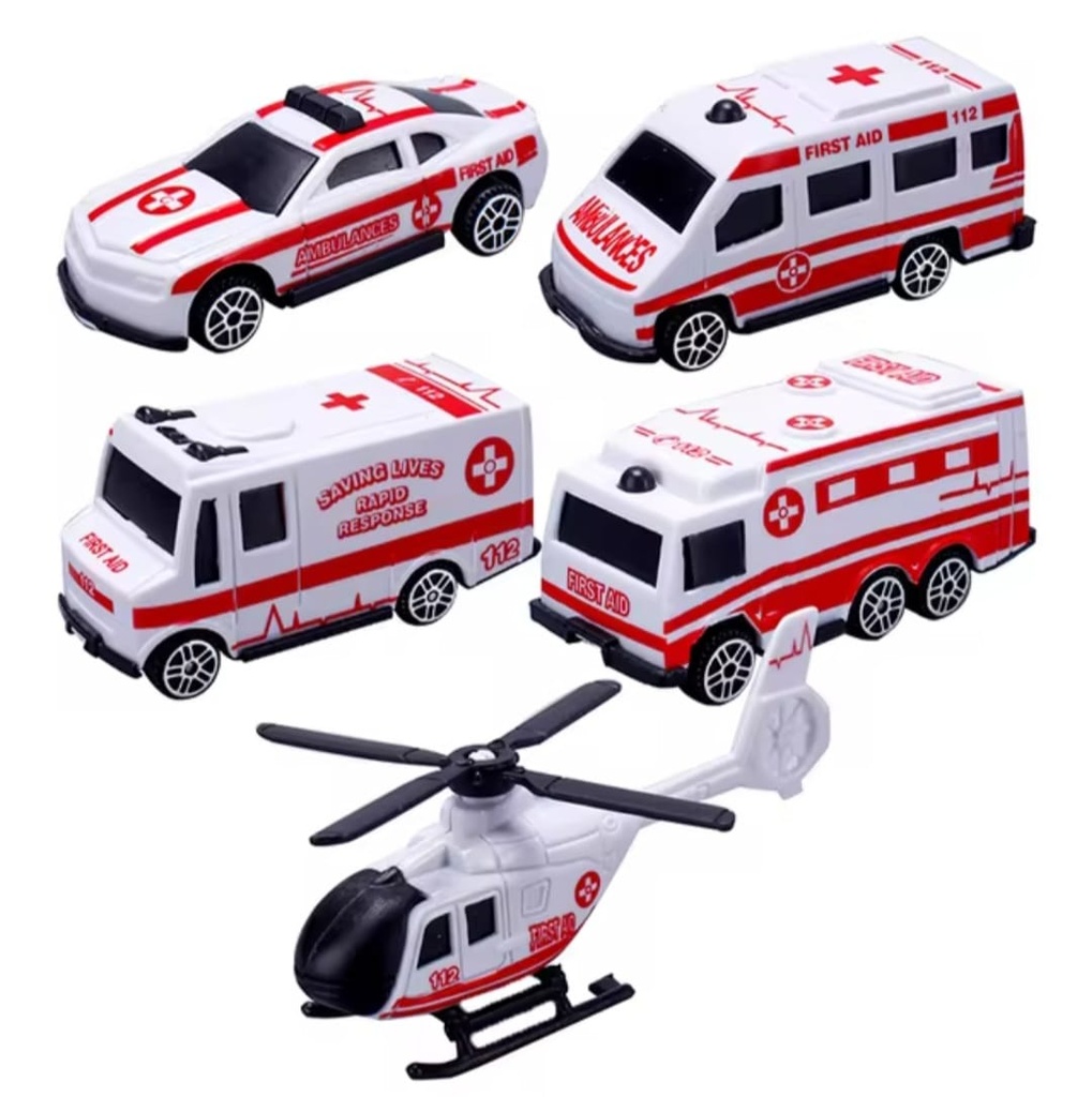Ambulance Rescue the wounded 31x3.8x12.5cm White