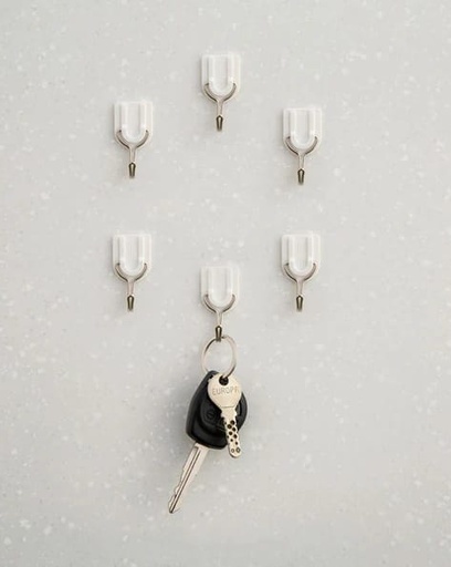 [CC000277] Hook (White) 002(6 pcs) 24x46x15mm