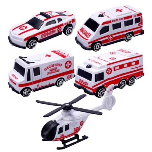 [CC000059] Ambulance Rescue the wounded 31x3.8x12.5cm White