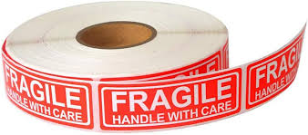 [CC000227] Fragile Sticker Roll 6x2.5cm