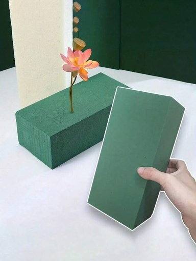 [CC000222] Floral Deco Foam Rectangular 14x8cm Green